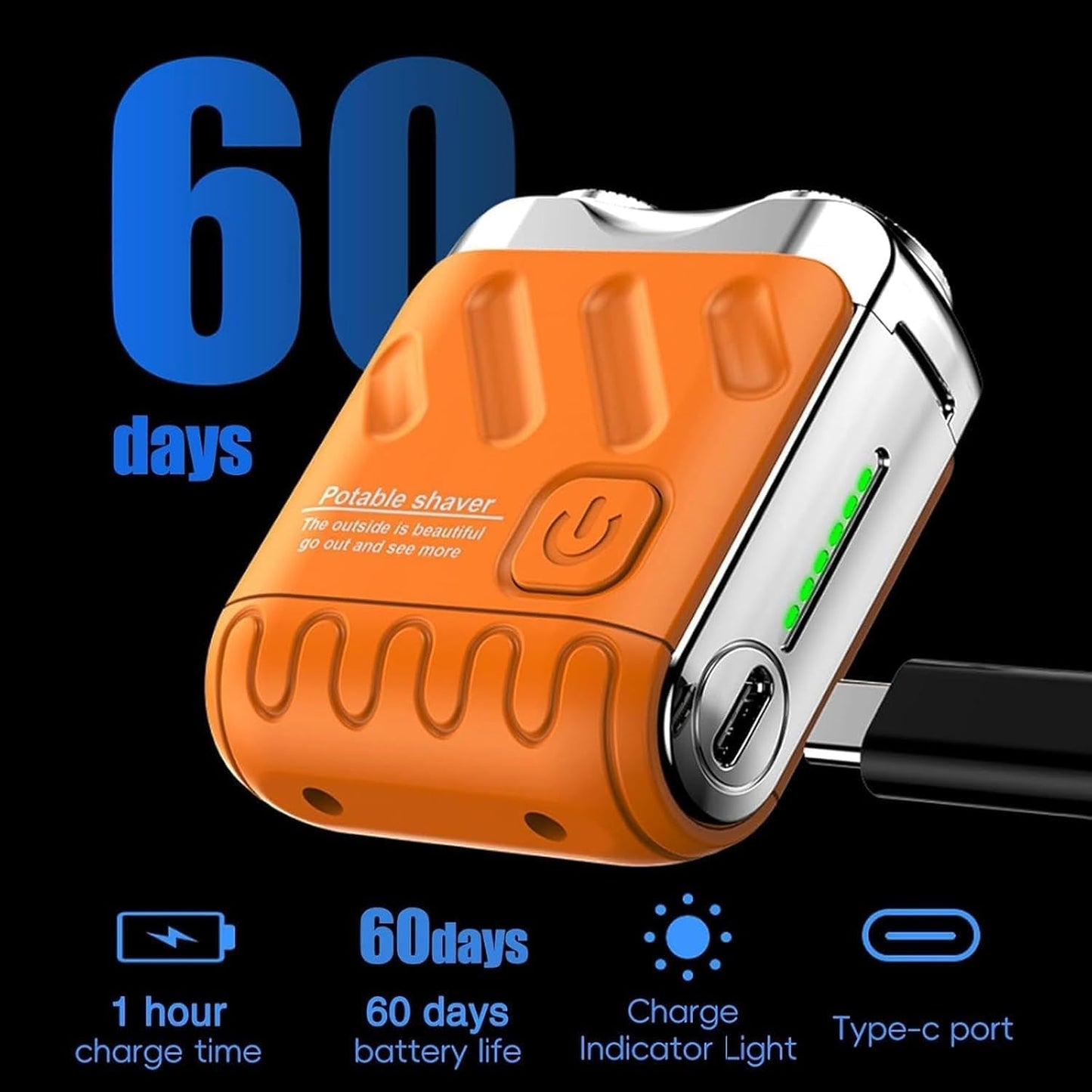 ✅ Ultra-Clean Portable Electric Razor – USB Rechargeable & Magnetic Design ⚡
