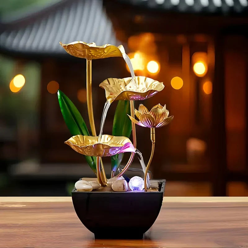 Fontaine Zen Lotus LED d’Intérieur Design 2026💛🧧