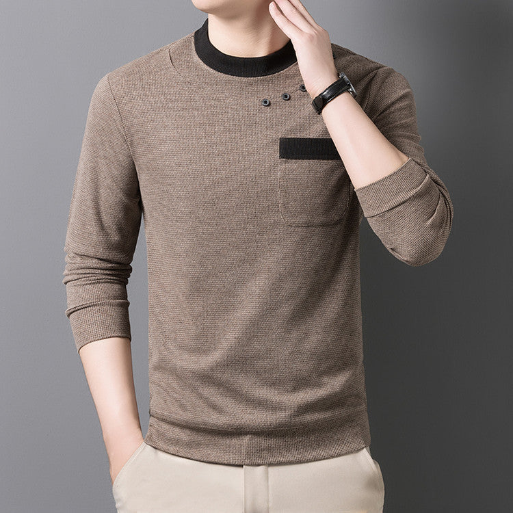 Men’s Premium Full-Sleeve Textured Polo T-Shirt – 2026✨