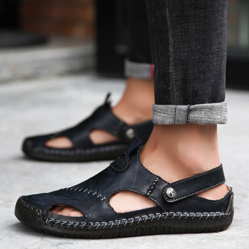 Elite Leather Sandals – Class & Comfort for Men 👟