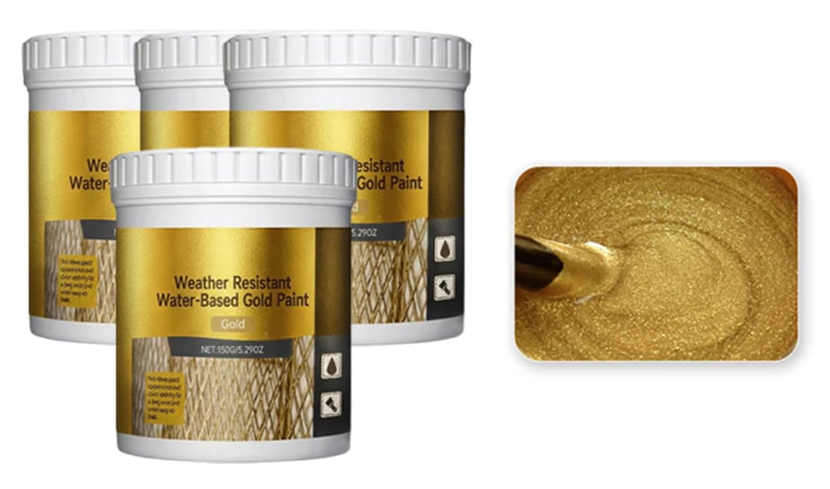 🎨🏡Water-Based Weather-Resistant Gold Paint