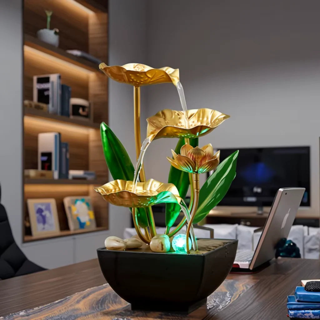 Fontaine Zen Lotus LED d’Intérieur Design 2026💛🧧