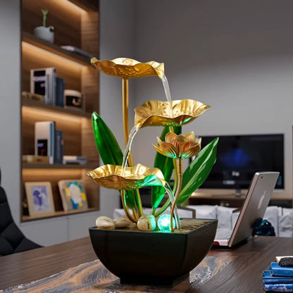 Fontaine Zen Lotus LED d’Intérieur Design 2026💛🧧
