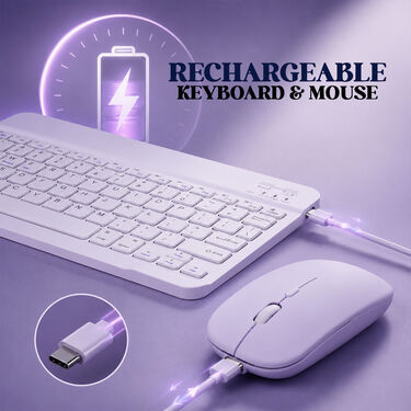 Wireless Rechargeable Keyboard With Mouse