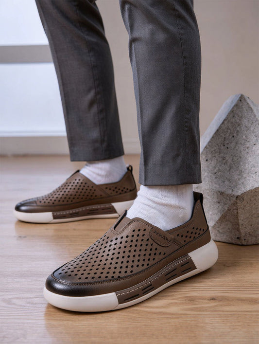 🤎 Elite Brown Breathable Shoes – Class & Comfort for Men