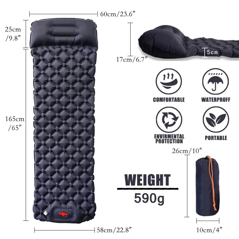 Outdoor Inflatable Sleeping Pad 2026 🌄