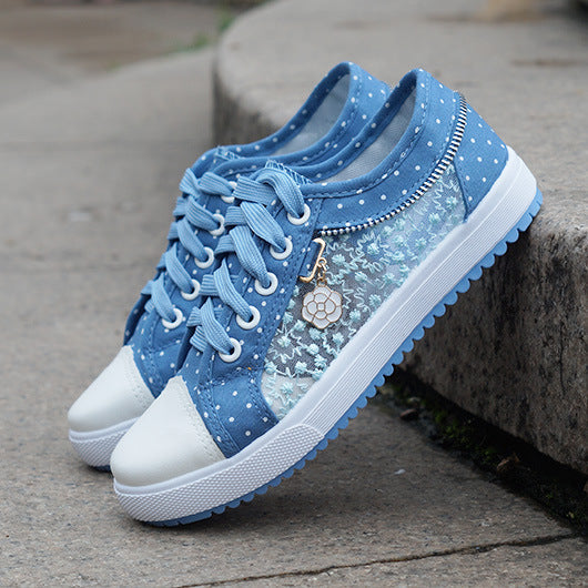Embroidery Floral Mesh Casual Shoes 2026
