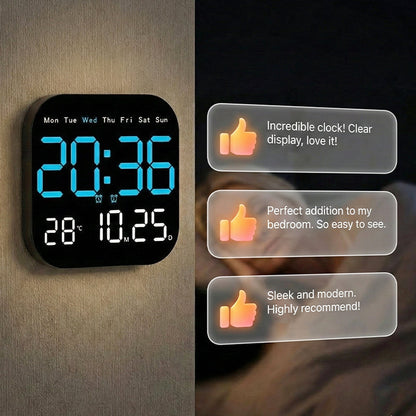 💎 Réveil Numérique Multifonctionnel pour Maison & Bureau – Grand Affichage, Alarme, Calendrier & Température-2026 🏠⏰