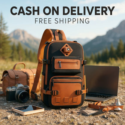 Men’s Urban Leather-Accented Crossbody Sling Bag 2026