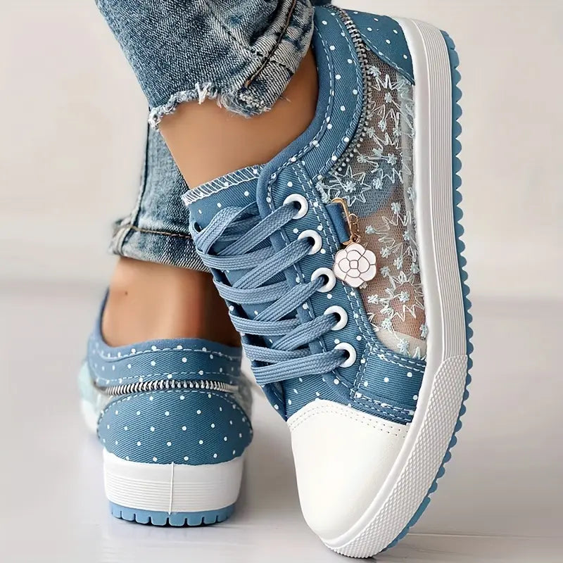 Embroidery Floral Mesh Casual Shoes 2026