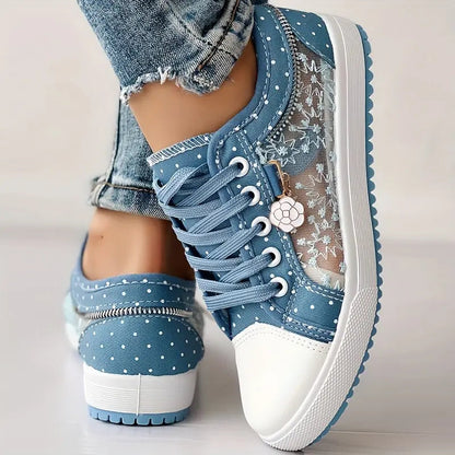 Embroidery Floral Mesh Casual Shoes 2026