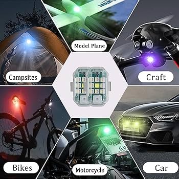 Remote Control Weirless Aircraft light For Bike & Cars(2pairs)