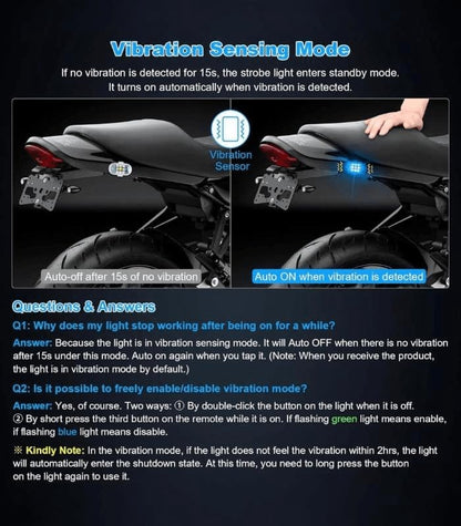 Remote Control Weirless Aircraft light For Bike & Cars(2pairs)