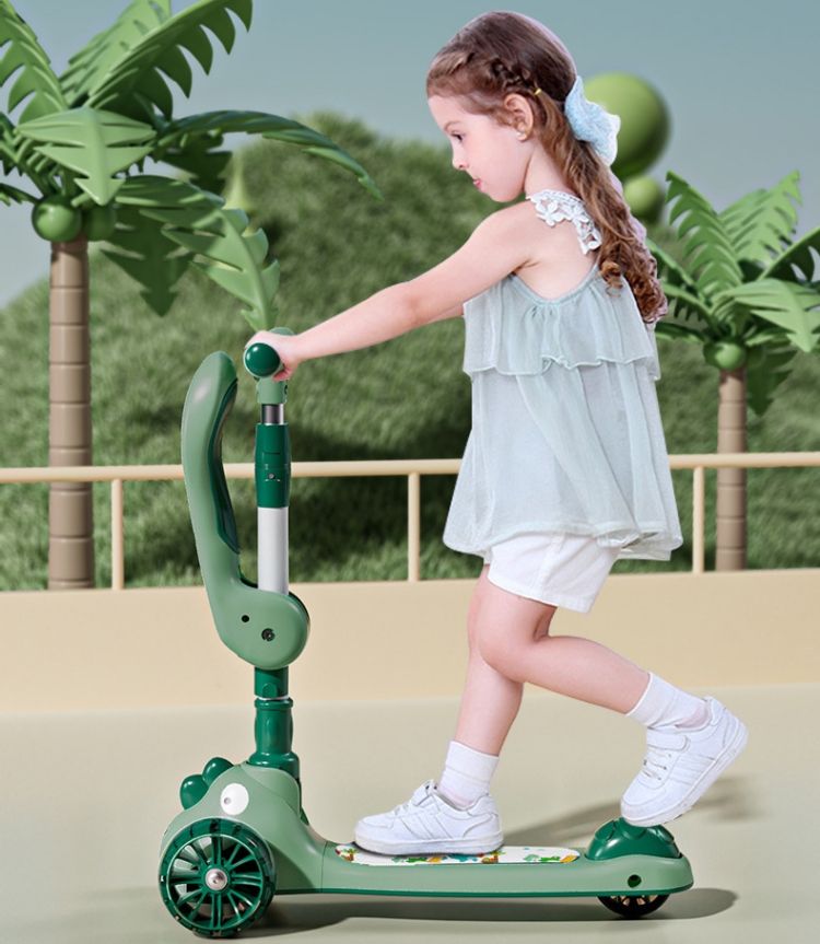 ✨ 3-in-1 Kids Scooter with LED Lights — Fun, Safety & Learning Together!🛴
