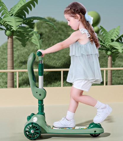 ✨ 3-in-1 Kids Scooter with LED Lights — Fun, Safety & Learning Together!🛴