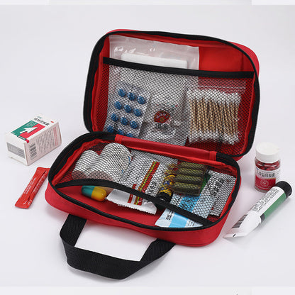 Compact Red First Aid Kit for Home, Car & Travel👌