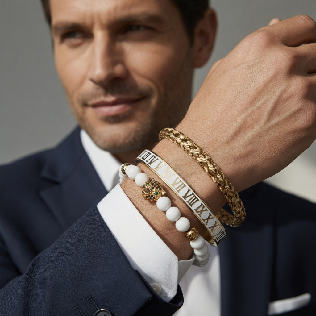 Men’s White Pack Bracelet Three In One  2026 ✨