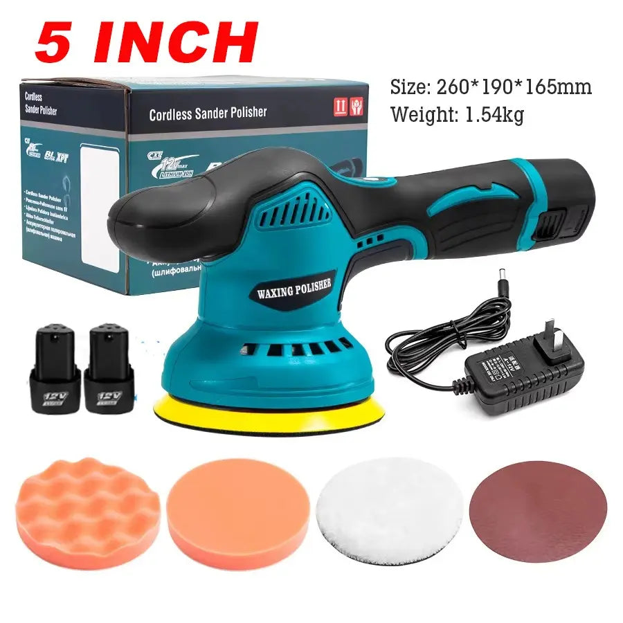 🚗✨ REAIM Cordless Buffing Machine Set – 1200W Heavy Duty Multi-Function Car Polisher