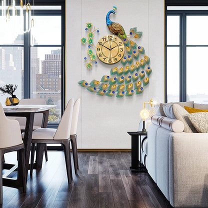 Décor Majestic Peacock Wall Clock 65CM/75CM– Luxury 2026🦚