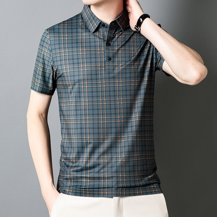 Men's Elegant and Lightweight Checkered Shirt – Casual Style