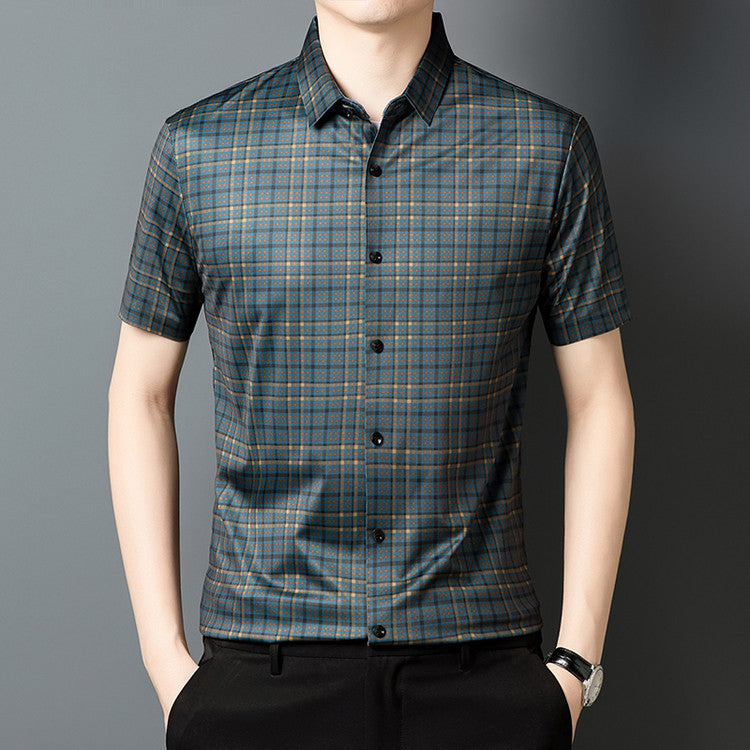 Men's Elegant and Lightweight Checkered Shirt – Casual Style