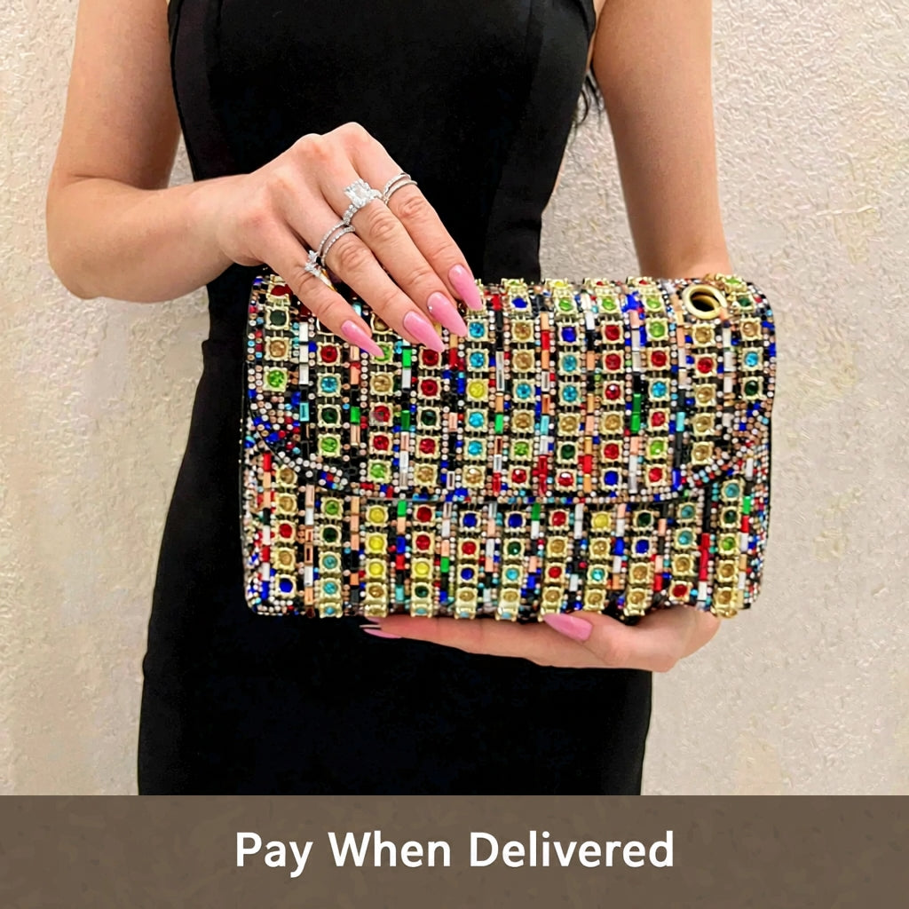 💎 Luxury Designer Monogram Purse  with Gold Pendant  – Women Collection 2026✨