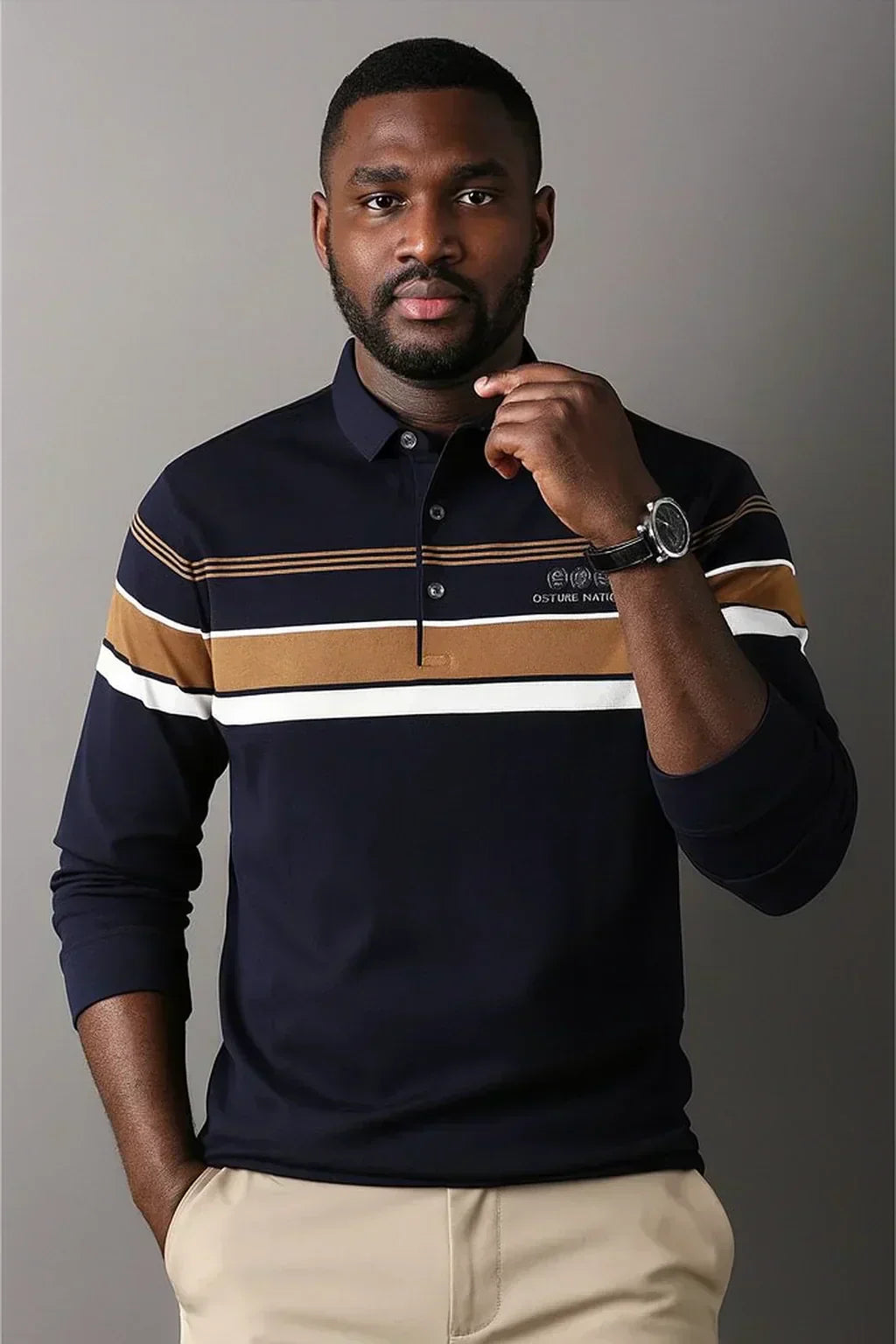 Italian Style Men's Polo Long Sleevs 2026✨