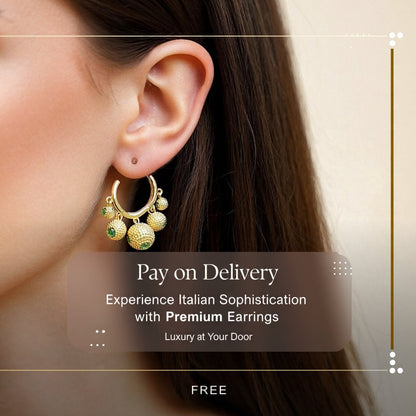 Elegant Gold-Tone Textured Crystal Dangle Earrings-2026✨