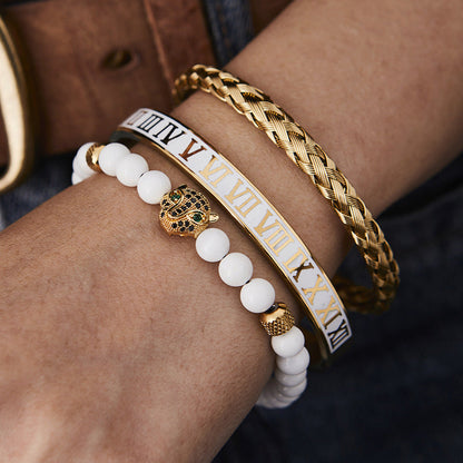 Men’s White Pack Bracelet Three In One  2026 ✨